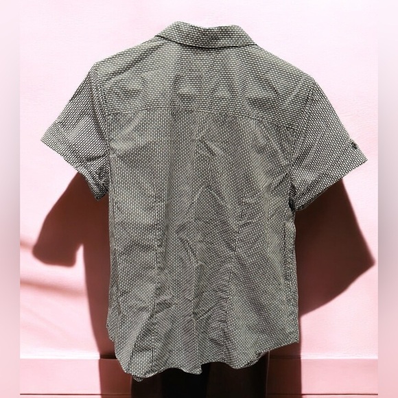 Liz Claiborne  Black and White Checkered Shirt LARGE - Picture 2 of 4